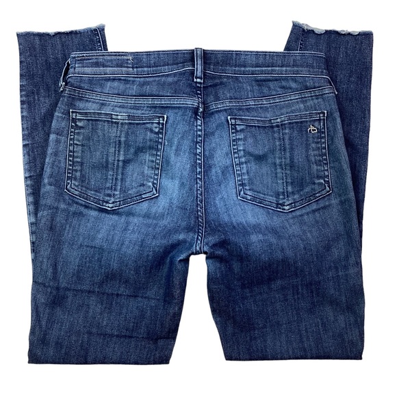 Rag & Bone Ankle Skinny Jeans Cropped Blue - Picture 6 of 15